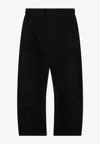 Lemaire Belted Straight-leg Pants In Black