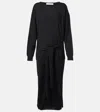Lemaire Belted Sweater Dress In Schwarz