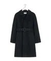 Lemaire Belted Tailored Coat Clothing In Black