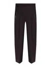 Lemaire Belted Tailored Trousers In Brown