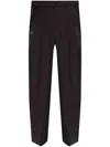 Lemaire Belted Tailored Trousers In Dark Espresso Melange