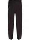 Lemaire Belted Tailored Trousers In Dark Espresso Melange