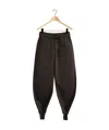 Lemaire Belted Tapered Casual Pants In Black