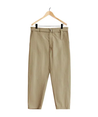 Lemaire Belted Tapered Pants In Green