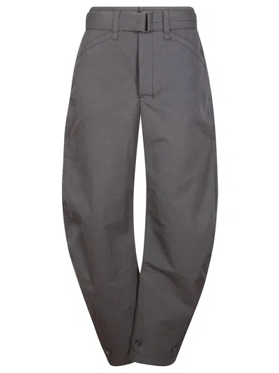 Lemaire Dpp-pants With Belt In Grey
