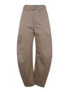 Lemaire Tapered Pants Belted Waist In Nude & Neutrals