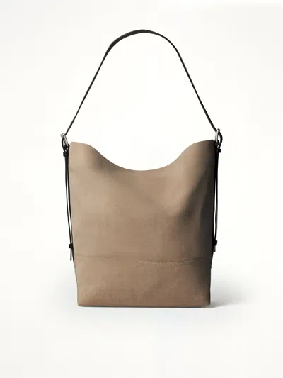 Lemaire Belted Tote Bag In Brown