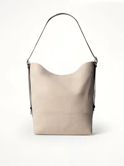 Lemaire Belted Tote Bag In Sand