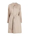 Lemaire Belted Trench Coat In Nude