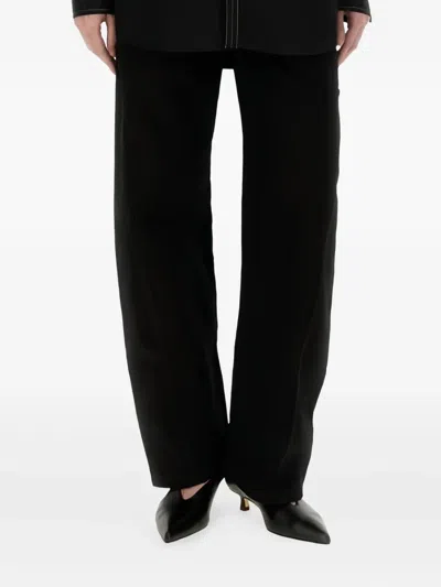 Lemaire Belted Trousers In Black