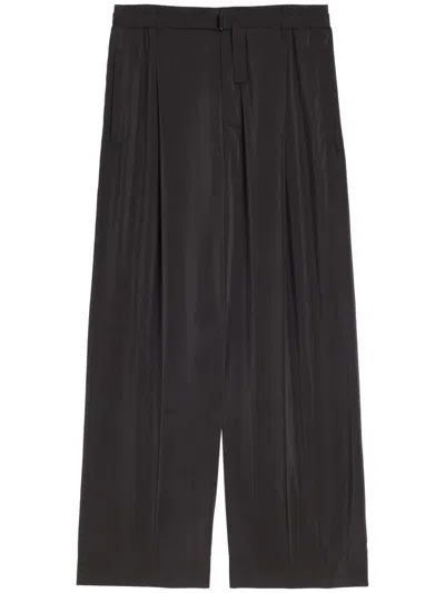 Lemaire Belted Trousers In Brown