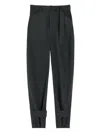 Lemaire Curved Tailored Pants In Gray