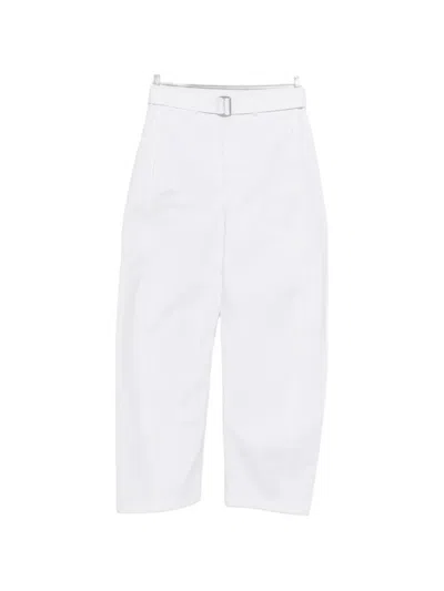 Lemaire Belted Trousers In White