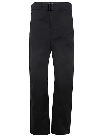 Lemaire Belted Twisted Pants In Black