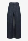 Lemaire Indigo High Waisted Curve Jeans In Blue