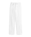 Lemaire High-waisted Straight-leg Jeans With Belt In White Denim In White