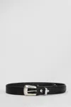 Lemaire Minimal Western Leather Belt In Black