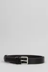 Lemaire Logo-engraved Leather Belt In Brown