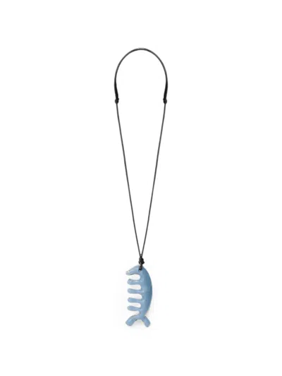 Lemaire Beluga Gua Sha Necklace In Angelite In Multi