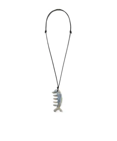 Lemaire Beluga Gua Sha Pendant Necklace In Multi