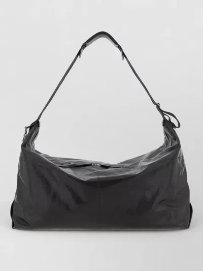 Lemaire Berlingot 72h Weekend Adjustable Strap Shoulder Bag In Black