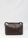 Lemaire Soft Hobo Bag With Unique Leather Features In Brown