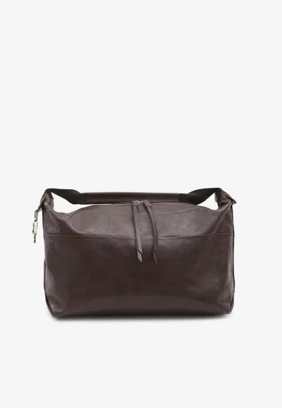 Lemaire Berlingot Hobo Bag In Brown