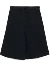 Lemaire Bermuda Wool Shorts In Blue