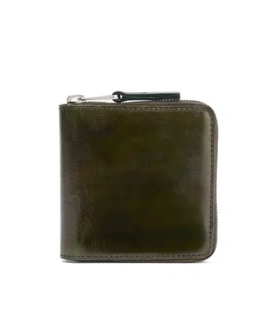 Lemaire Bi Fold Wallet In Peat Green