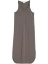 Lemaire Bias Cut Tank Dress In Brown