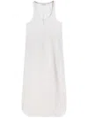 Lemaire Maxikleid Mit Diagonalschnitt In Weiss