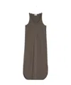 Lemaire Bias Cut Tank Dress In Brown