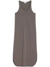 Lemaire Bias Cut Tank Dress In Brown
