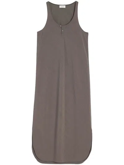 Lemaire Bias Cut Tank Dress Clothing In Brown