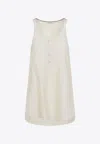 Lemaire Bias Cut Tank Top In Cream