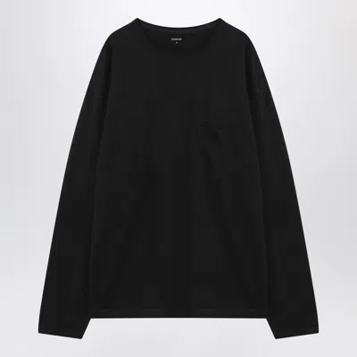 Lemaire Black Cotton-linen Jumper