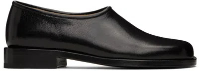 Lemaire Black Anatomic Slip On Loafers In Bk999 Black