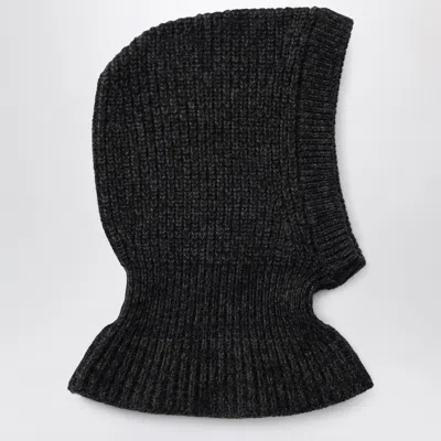 Lemaire Black And Brown Alpaca And Yak-blend Balaclava