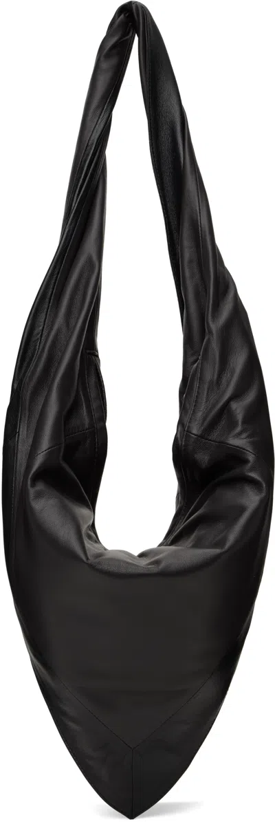 Lemaire Black & Brown Small Scarf Bag In Mu096 Black / Dark C