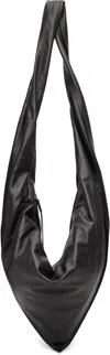 Lemaire Black & Brown Small Scarf Extended Handle Bag In Gray