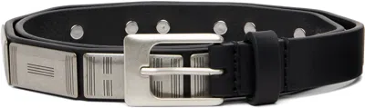 Lemaire Black & Silver Buffalo Studs 20 Belt