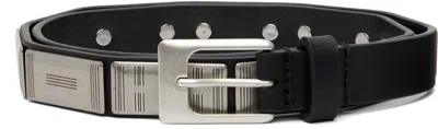 Lemaire Black & Silver Buffalo Studs 20 Belt