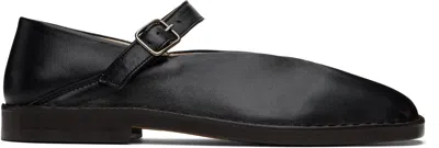 Lemaire Black Ballerina Loafers In Bk999 Black