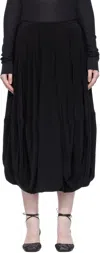 Lemaire Black Balloon Maxi Skirt In Black