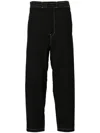 Lemaire Cotton-blend Tapered Pants In Black