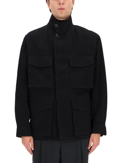 Lemaire Black Boxy Cotton Jacket