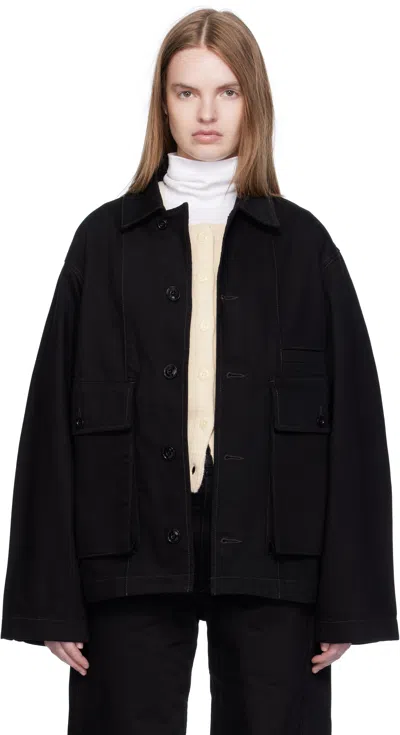 Lemaire Black Boxy Denim Jacket