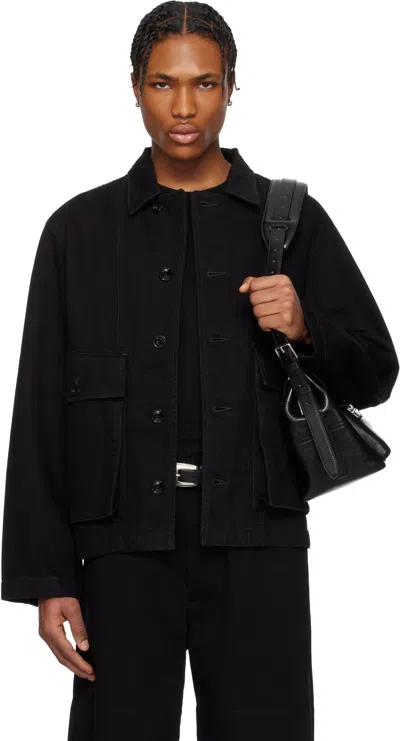 Lemaire Black Boxy Denim Jacket