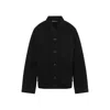 Lemaire Boxy Fit Cotton Jacket In Black