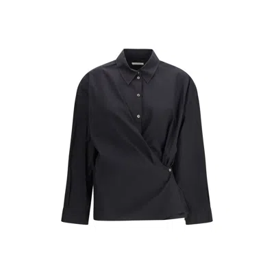 Lemaire Cotton Blend Shirt In Black